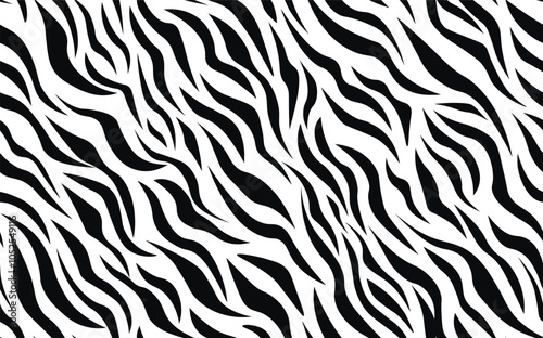 Abstract modern zebra seamless pattern. Animals trendy background. White and black decorative vector stock illustration for print, card, postcard, fabric, textile. Modern ornament of stylized skin