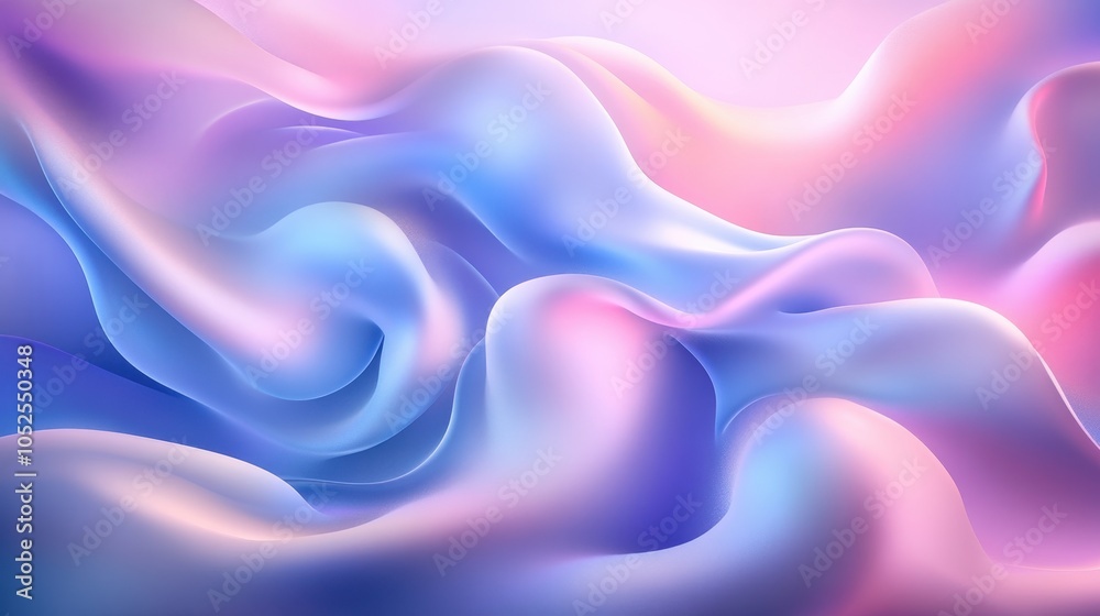 Obraz premium Abstract Gradient Waves in Blue and Pink