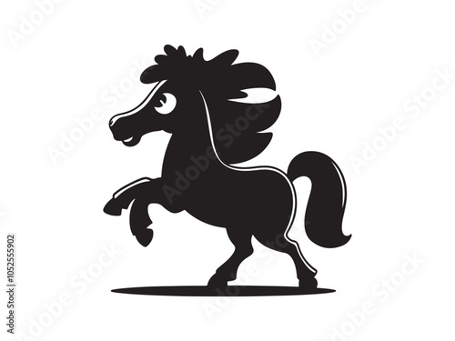 Horse Vector Illustration logo icon silhouette style