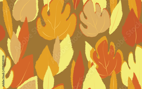 Floral seamless with hand drawn color exotic monstera leaves. Cute summer background. Tropic branches. Modern floral compositions. Fashion vector illustration for wallpaper, fabric, textile