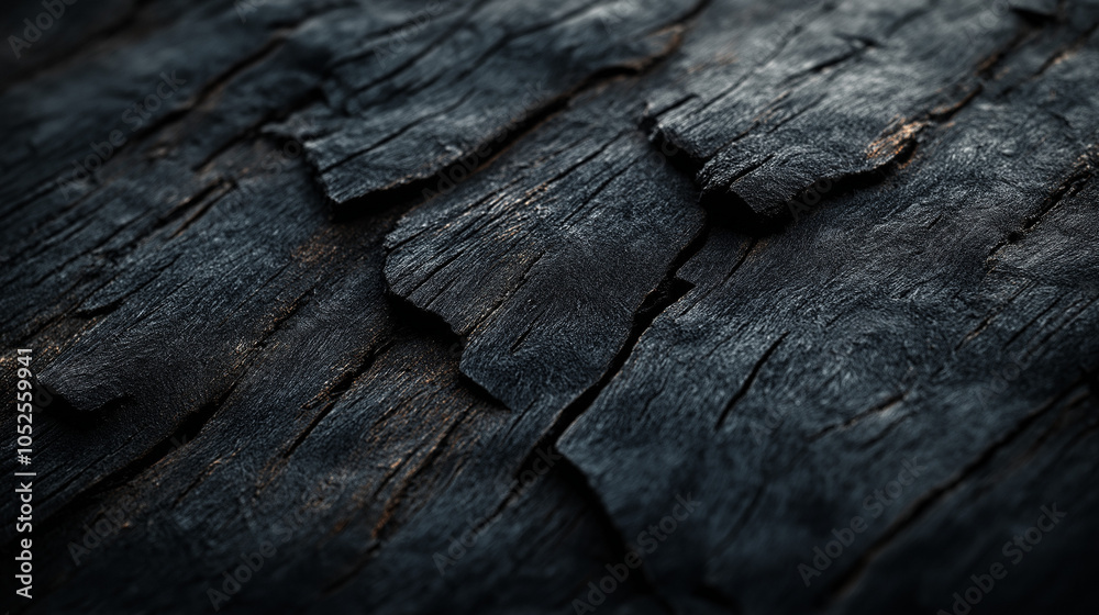 Raw ebony wood with dark tones, rugged texture, and natural imperfections like cracks and unique grain patterns. Soft lighting enhances depth and grain variations, adding a rustic feel. Raw ebony wood with dark tones, rugged texture, and natural imperfections like cracks and unique grain patterns. Soft lighting enhances depth and grain variations, adding a rustic feel.