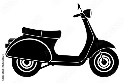 scooter silhouette, scooter bike vector illustration, scooter icon symbol	