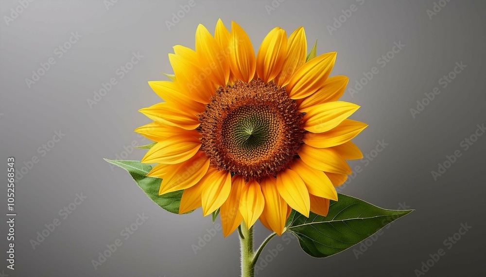 Obraz premium sunflower on a white background