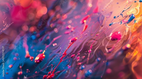 Abstract Black and Orange Paint Splatter Texture