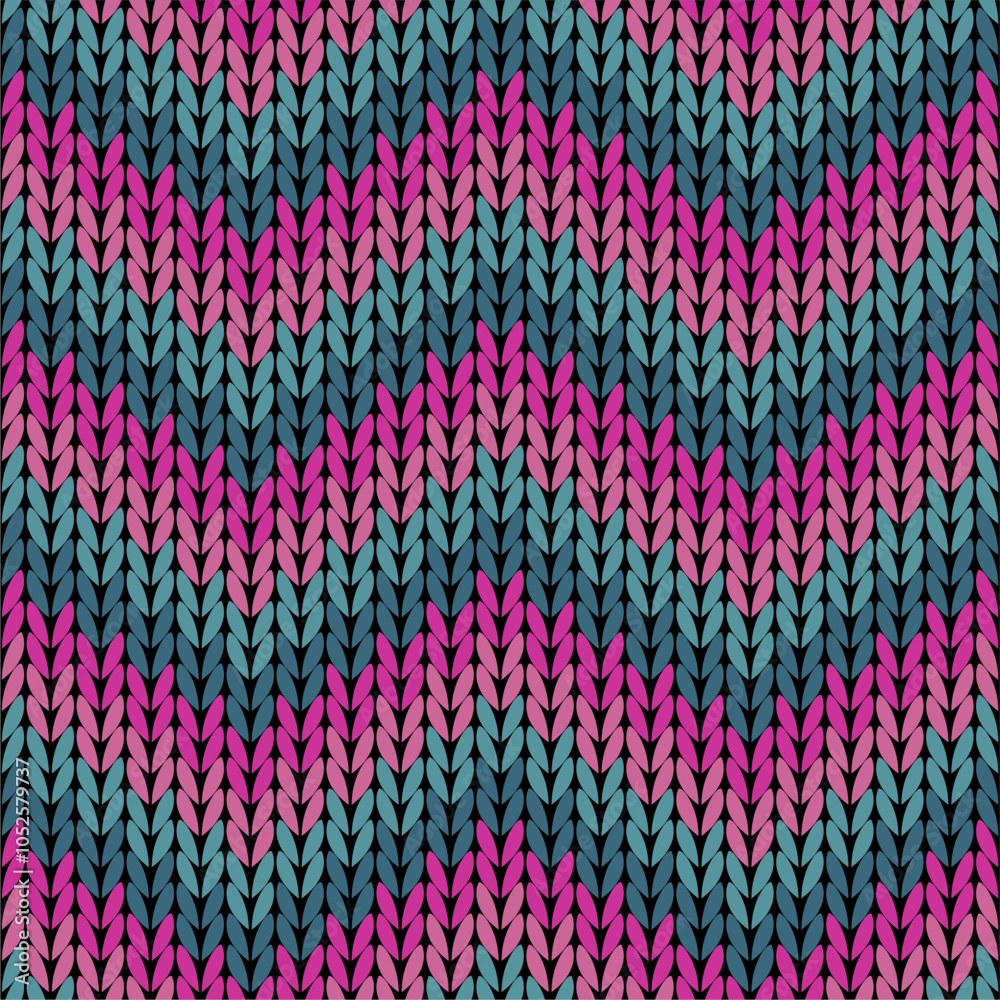 Fototapeta premium Knitted background pattern wallpaper knitting decorative print handmade textile knitting handiwork