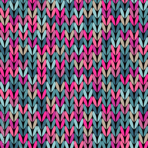 Knitted background pattern wallpaper knitting decorative print handmade textile knitting handiwork
