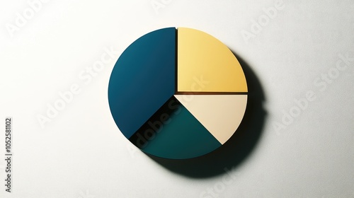 Minimalist pie chart with modern color palette