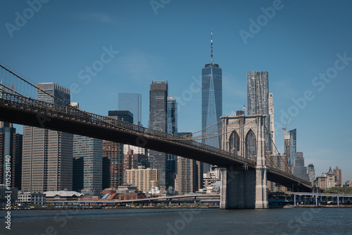 city bridge and city skyline