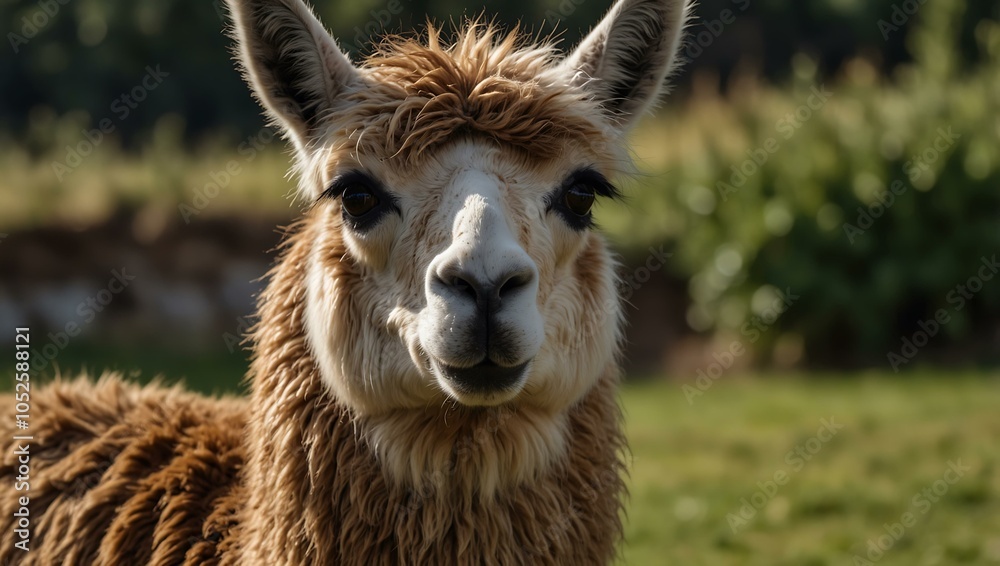 Obraz premium Llama gazing at the camera.