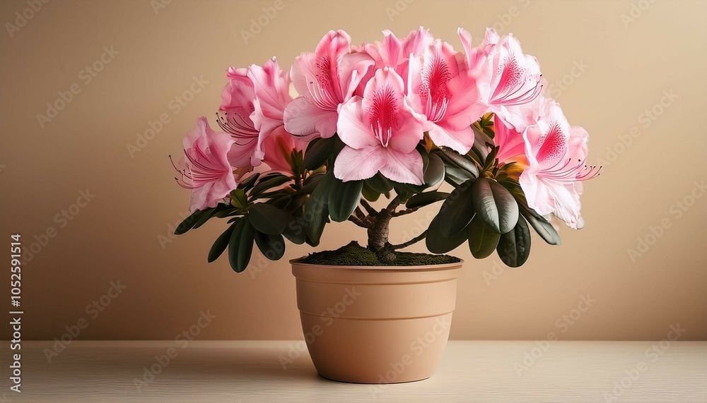 Fototapeta premium View of Plant with flowers on plain background