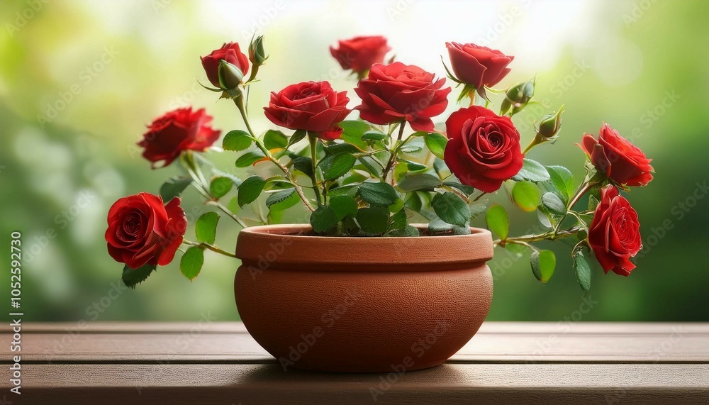 View of Plant with flowers on plain background View of Plant with flowers on plain background