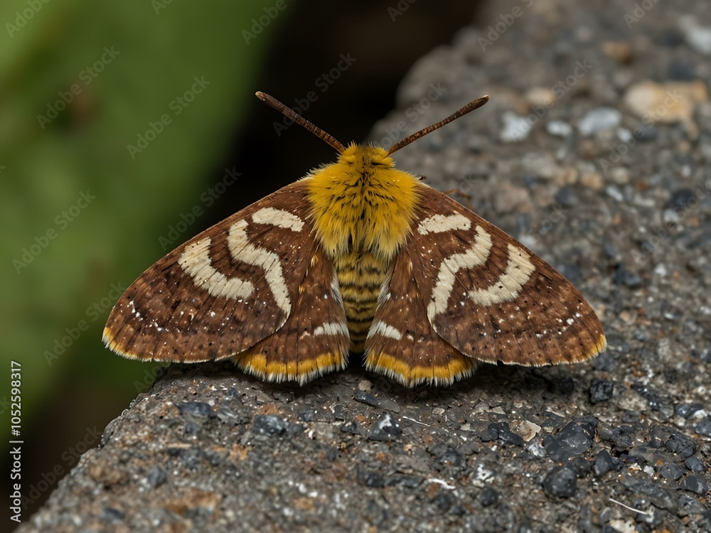 Fototapeta premium Olive-brown moth (Pyrausta despicata).