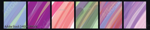 Set of vector cover notebook design. Abstract rainbow minimal triangles halftone template design for notebook paper, copybook brochures, book, magazine. Planner and diary cover for print