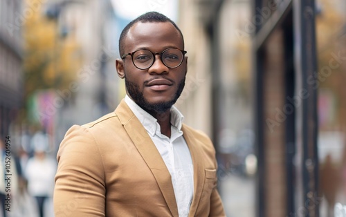 Portrait of confident African American businessman