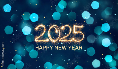 Happy New Year 2025 Greeting card