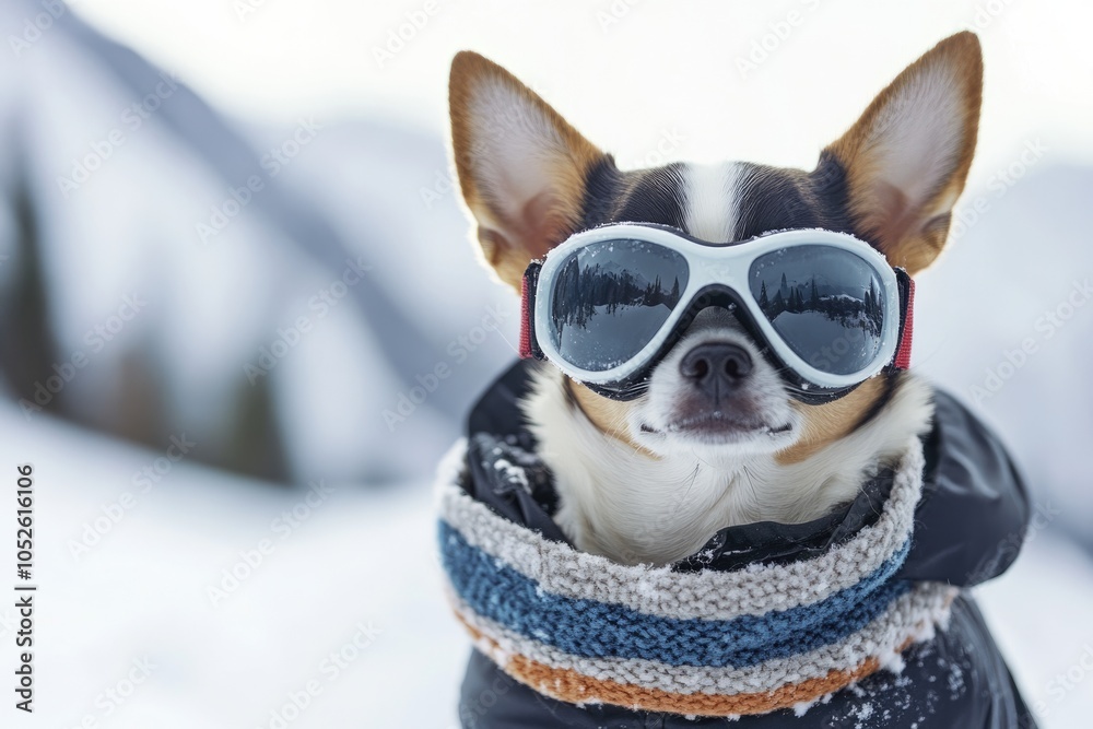 Snow-Loving Chihuahua Dog Hits the Slopes in Stylish Outfit Snow-Loving Chihuahua Dog Hits the Slopes in Stylish Outfit