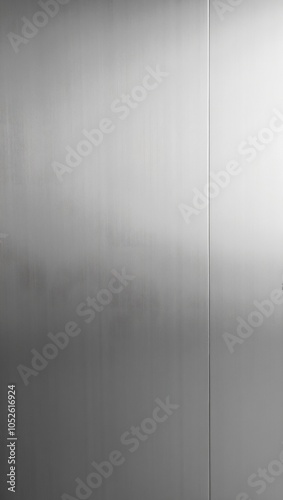 Sleek brushed stainless steel wall with modern industrial look