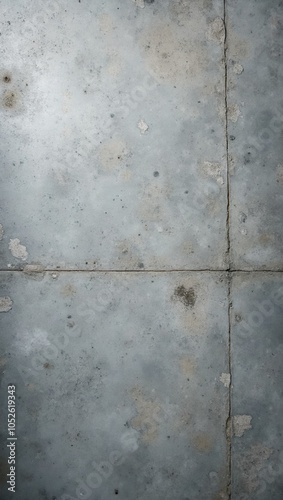 Grungy concrete floor with cool gray tones cracks stains and rough texture Industrial vibe