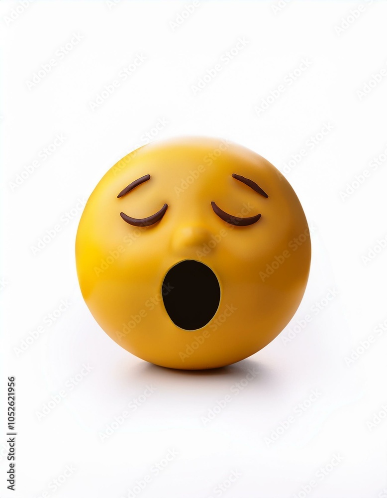 3D Yellow Emoji with Mouth Open 3D Yellow Emoji with Mouth Open