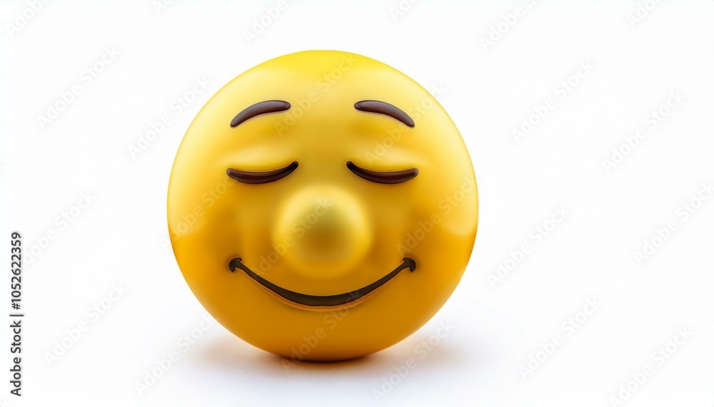 Fototapeta premium Smiling yellow emoticon