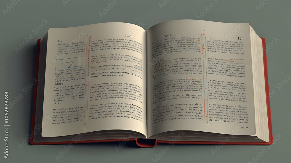 Obraz premium Open book with one thin line illustration. Wallpaper