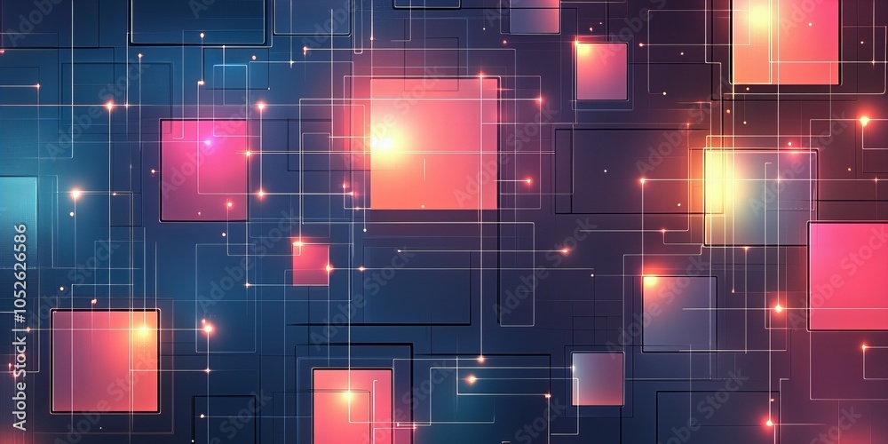 Radiant Geometric Abstraction with Glowing Neon Hues and Symmetrical Digital Patterns in Vivid Background new beautiful stock image illustration AI Radiant Geometric Abstraction with Glowing Neon Hues and Symmetrical Digital Patterns in Vivid Background new beautiful stock image illustration AI
