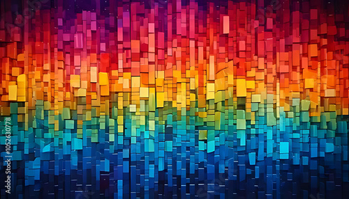 Wallpaper Mural colorful digital banner features textured gradient effect various shades colored pixels arranged vertical pattern Torontodigital.ca