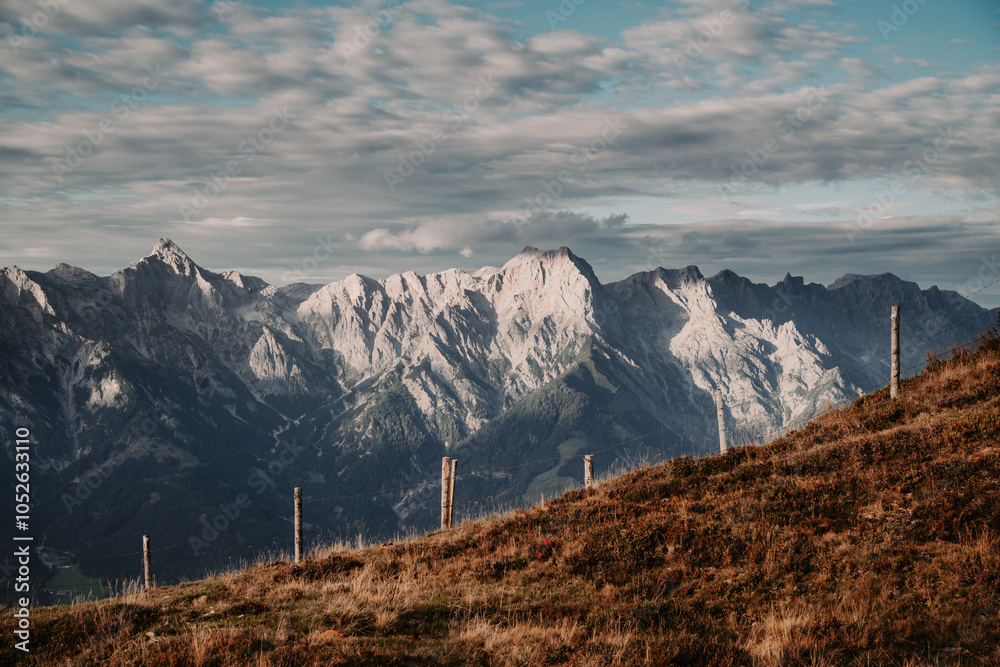 Alpine mountain scenery in the Austrian Alps, Pinzgau, Salzburg Land, Austria