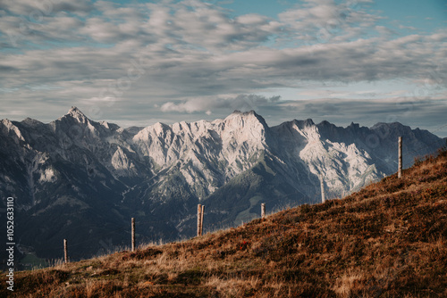 Obraz na płótnie Alpine mountain scenery in the Austrian Alps, Pinzgau, Salzburg Land, Austria w salonie