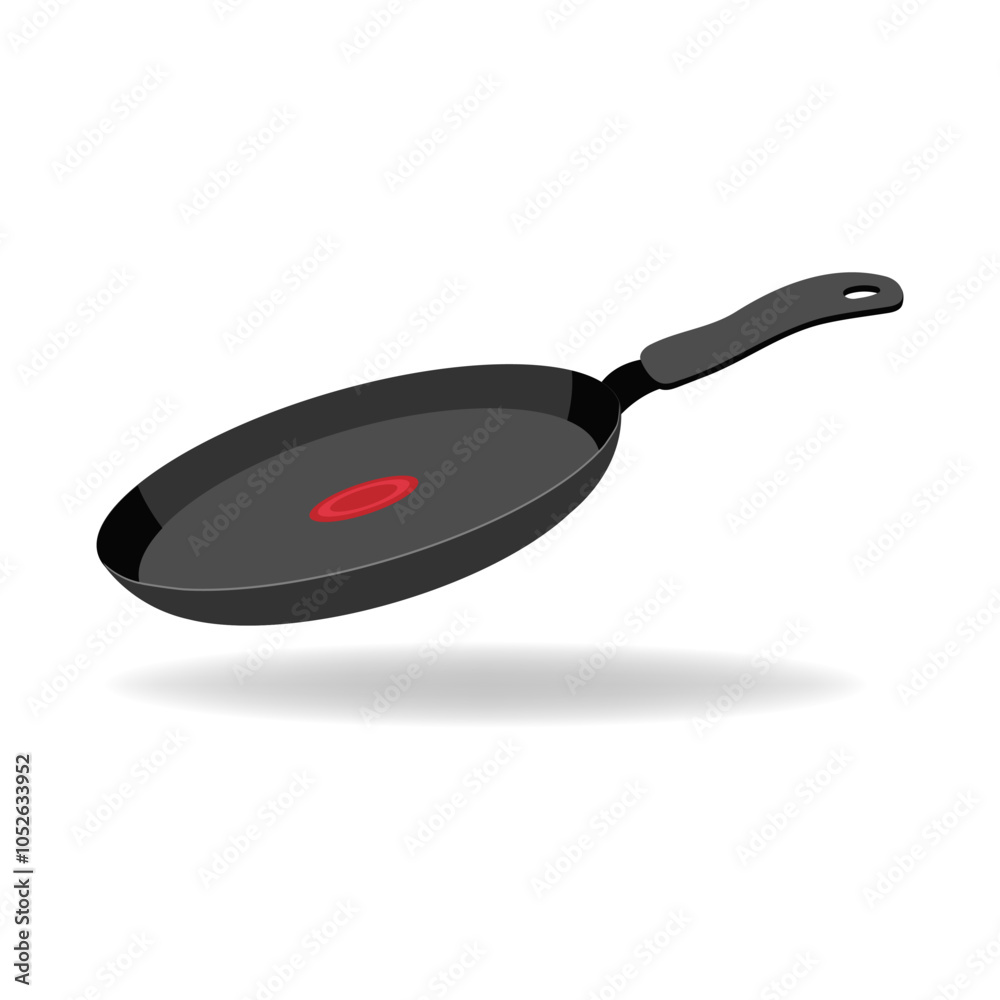 cooking pan vector illustration, kitchen frying pan vector design