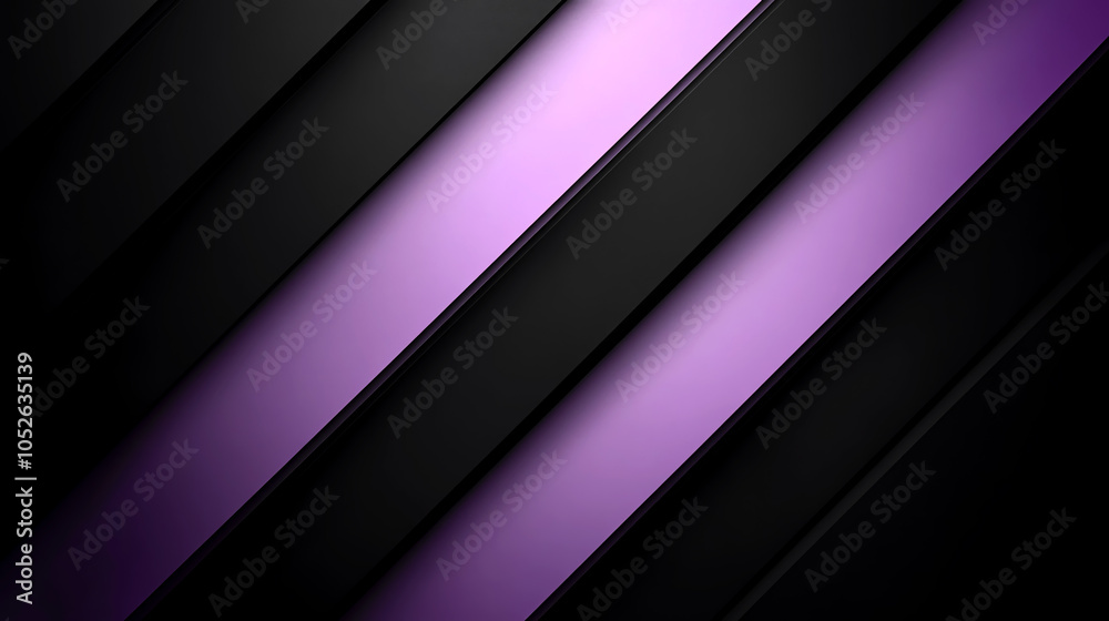 Fototapeta premium A Dynamic Fusion of Black and Purple Lines Creating a Modern Tech-Inspired Gradient Backdrop
