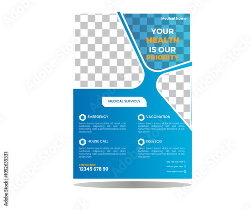 creative and professional medical flyer design template