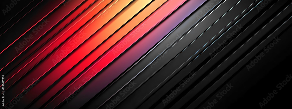 Obraz premium Dynamic Tech Gradient Lines Creating an Abstract Pattern With Vibrant Colors and Dark Backgrounds
