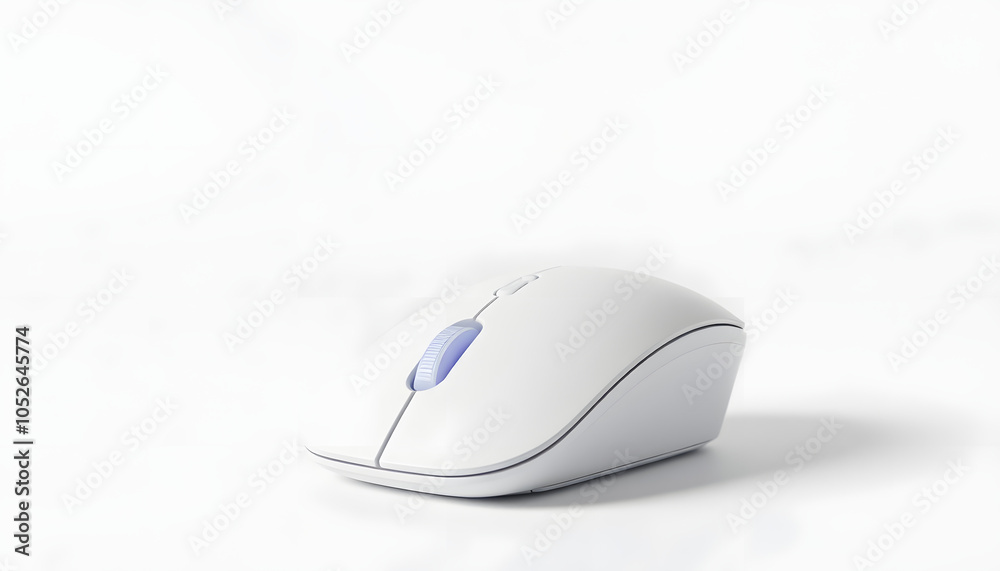 White png wireless mouse mockup digital device isolated with white highlights, png White png wireless mouse mockup digital device isolated with white highlights, png