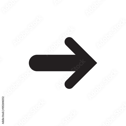 Arrow icon. flat style Arrow symbol. simple Arrow icon on a white background.