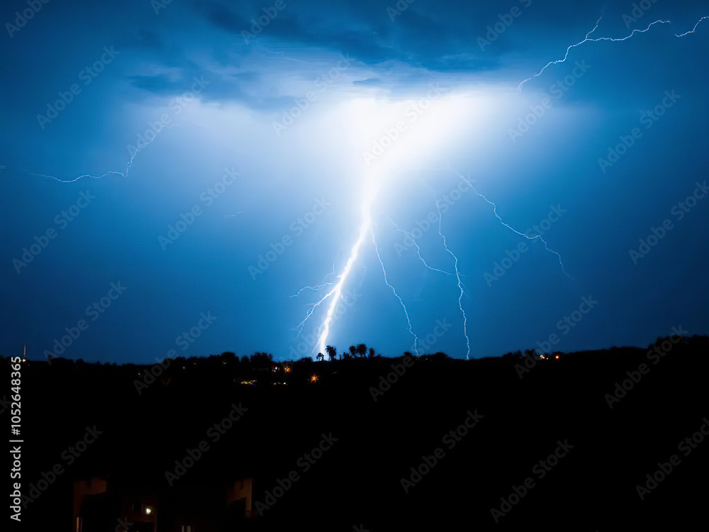 lightning in the sky, close up lightning in the sky, close up