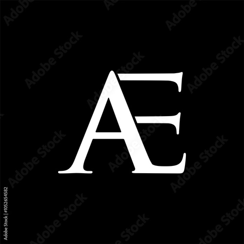 Letter AE logo icon design, modern, luxury, timeless, minimalist design