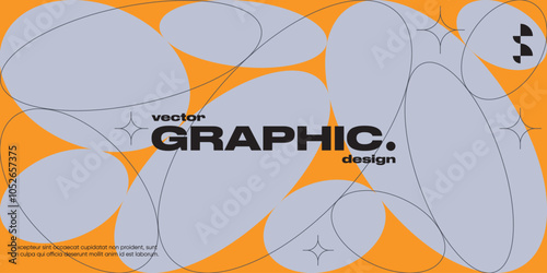 Modern geometric presentation template. Minimal vector banner.