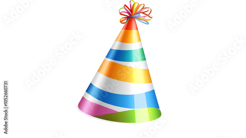 Birthday Party Cap on White Background, photo