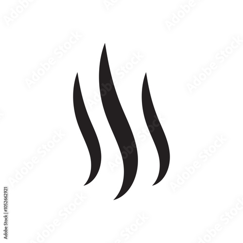 Smoke steam icon. logo, flat style Smoke steam vector illustration.