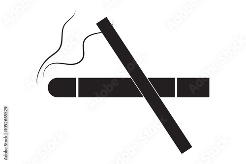 No smoking icon. flat style No smoking vector illustration.