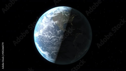The map of Bermuda becomes visible on the earth's surface at night