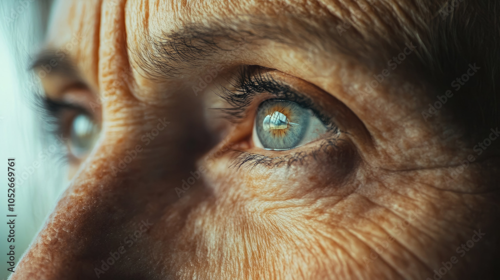 wrinkles in the corners of the eyes on the face of a 50-year-old European woman close-up, age-related changes, cosmetology, elderly lady's skin, old age, facial care wrinkles in the corners of the eyes on the face of a 50-year-old European woman close-up, age-related changes, cosmetology, elderly lady's skin, old age, facial care