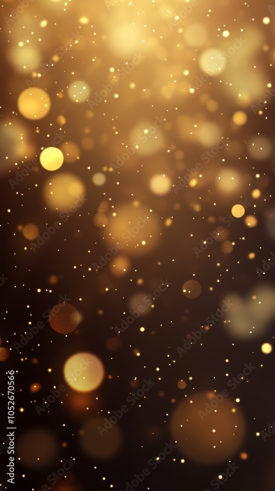 Fototapeta premium Abstract golden bokeh background with shimmering particles
