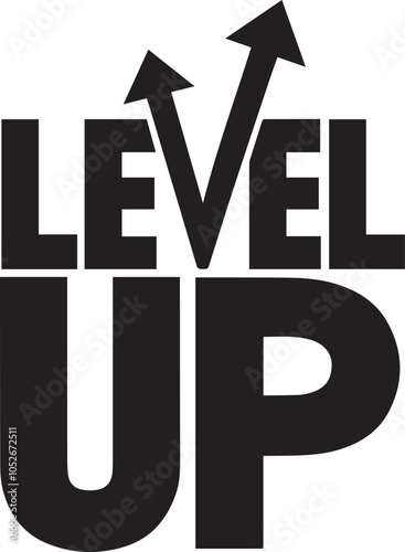 vector Level Up Design