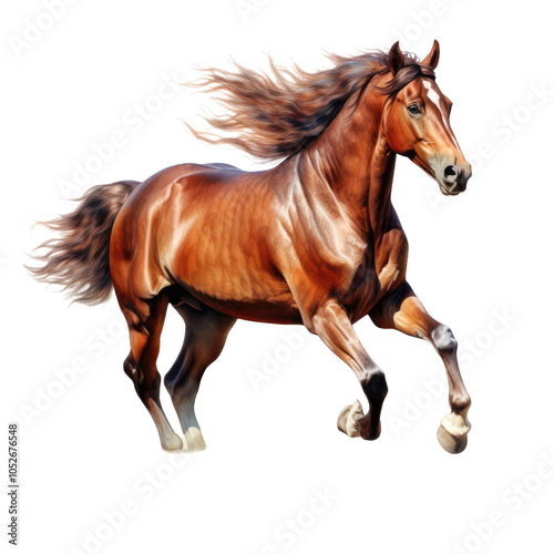 A dynamic illustration of a galloping horse showcasing its stren