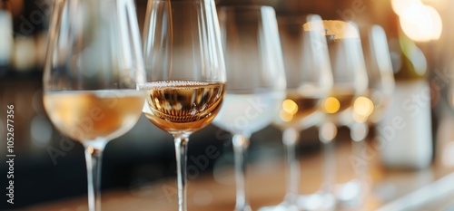 Wine Being Poured Into Glasses On Table