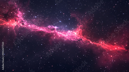 Wallpaper Mural Cosmic nebula, vibrant stars, galactic landscape. Galactic Nebula. Illustration Torontodigital.ca