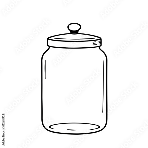 tip jar with minimal illustration isolated on a white background. Generative AI