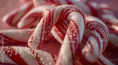 Close Up of Red And White Candy Canes